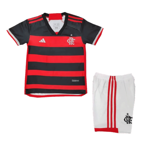 CR Flamengo Home Kids Soccer Jerseys Kit 2024/25