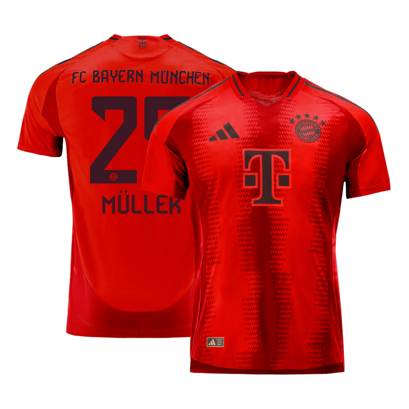 MÜLLER #25 Bayern Munich Home Authentic Soccer Jersey 2024/25