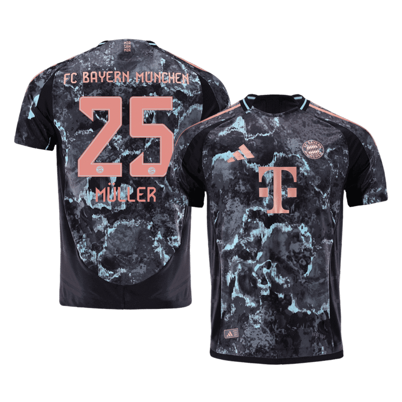 MÜLLER #25 Bayern Munich Away Authentic Soccer Jersey 2024/25