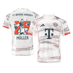 MÜLLER Special #25 Bayern Munich Away Special Authentic Soccer Jersey 2025/26