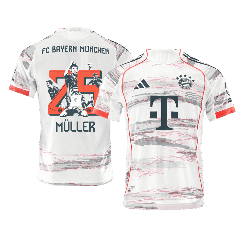 MÜLLER Special #25 Bayern Munich Away Special Authentic Soccer Jersey 2025/26