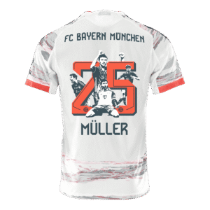 MÜLLER Special #25 Bayern Munich Away Special Authentic Soccer Jersey 2025/26