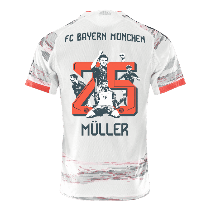 MÜLLER Special #25 Bayern Munich Away Special Authentic Soccer Jersey 2025/26