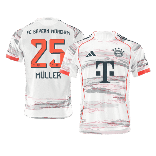 MÜLLER #25 Bayern Munich Away Authentic Soccer Jersey 2025/26
