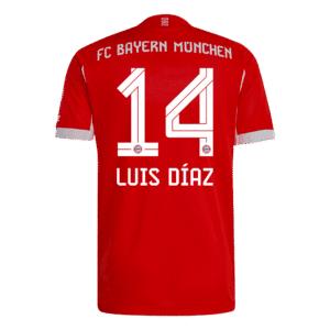 LUIS DÍAZ #14 Bayern Munich Home Authentic Soccer Jersey 2025/26