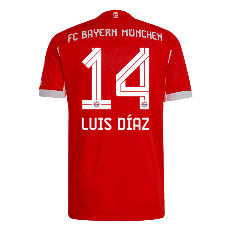 LUIS DÍAZ #14 Bayern Munich Home Authentic Soccer Jersey 2025/26