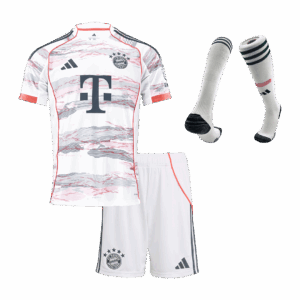 Bayern Munich Away Kids Soccer Jerseys Full Kit 2025/26