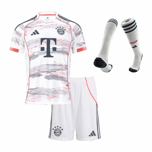 Bayern Munich Away Kids Soccer Jerseys Full Kit 2025/26