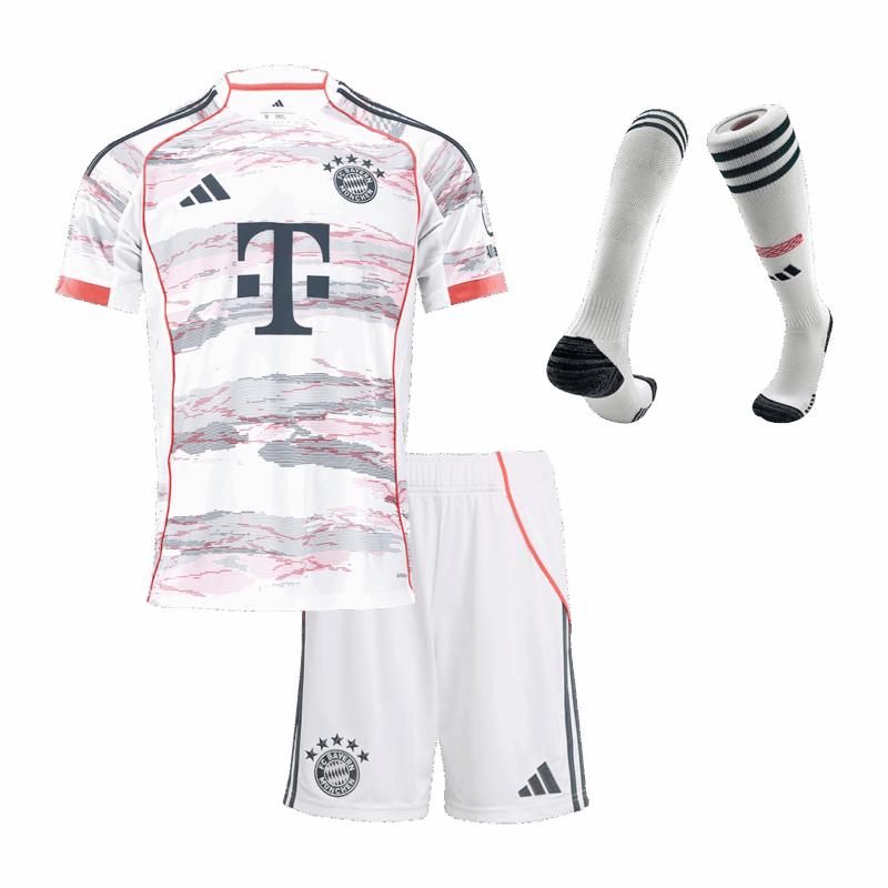 Bayern Munich Away Kids Soccer Jerseys Full Kit 2025/26