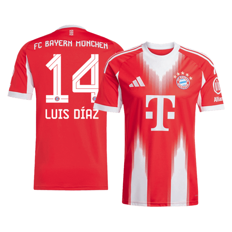 LUIS DÍAZ #14 Bayern Munich Home Soccer Jersey 2025/26