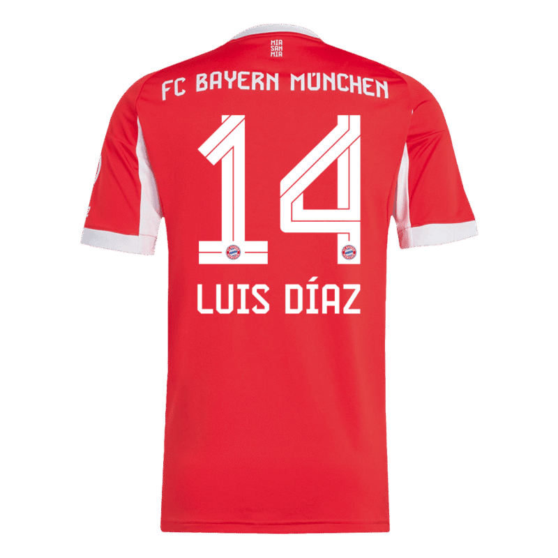 LUIS DÍAZ #14 Bayern Munich Home Soccer Jersey 2025/26