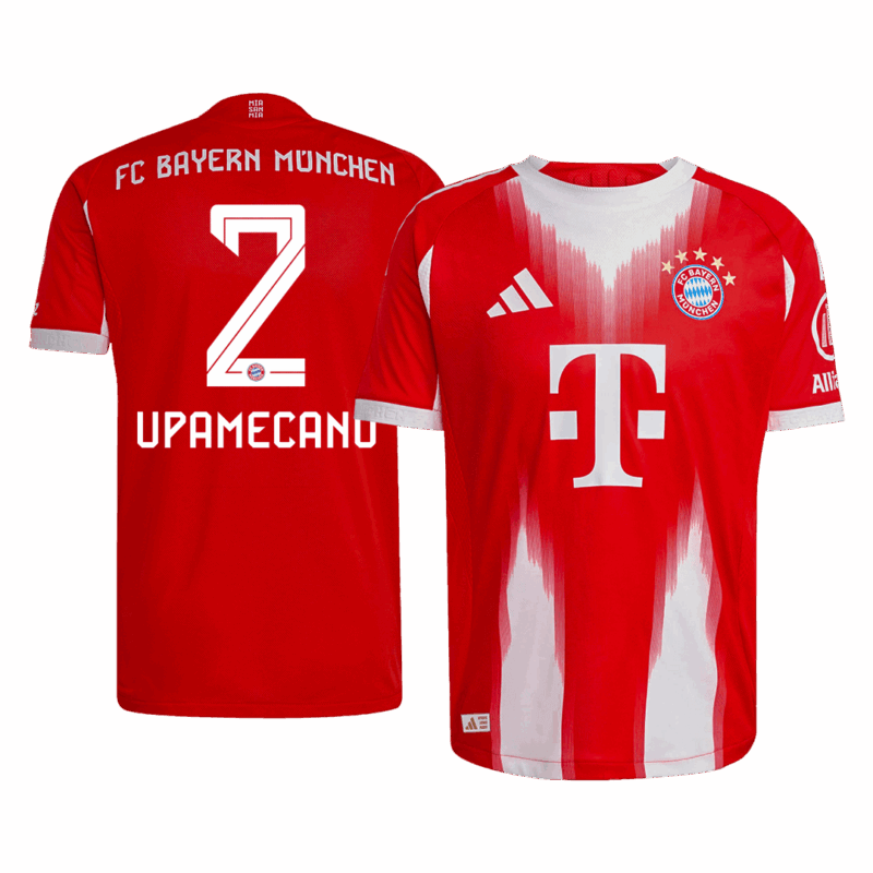 UPAMECANO #2 Authentic Bayern Munich Home Soccer Jersey 2025/26 Red