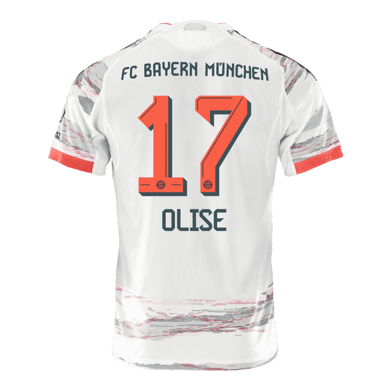 OLISE #17 Authentic Bayern Munich Away Soccer Jersey 2025/26 White