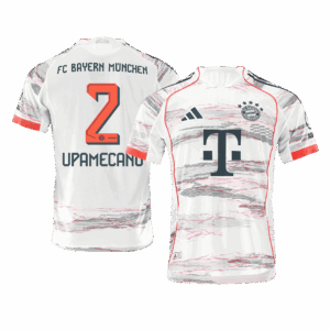 UPAMECANO #2 Authentic Bayern Munich Away Soccer Jersey 2025/26 White