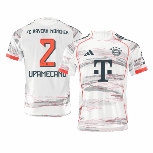 UPAMECANO #2 Authentic Bayern Munich Away Soccer Jersey 2025/26 White