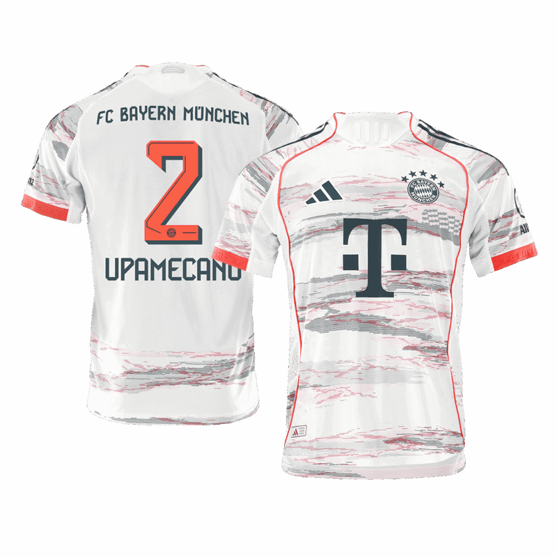 UPAMECANO #2 Authentic Bayern Munich Away Soccer Jersey 2025/26 White