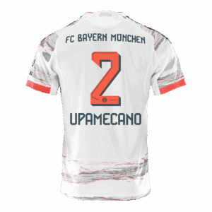 UPAMECANO #2 Authentic Bayern Munich Away Soccer Jersey 2025/26 White