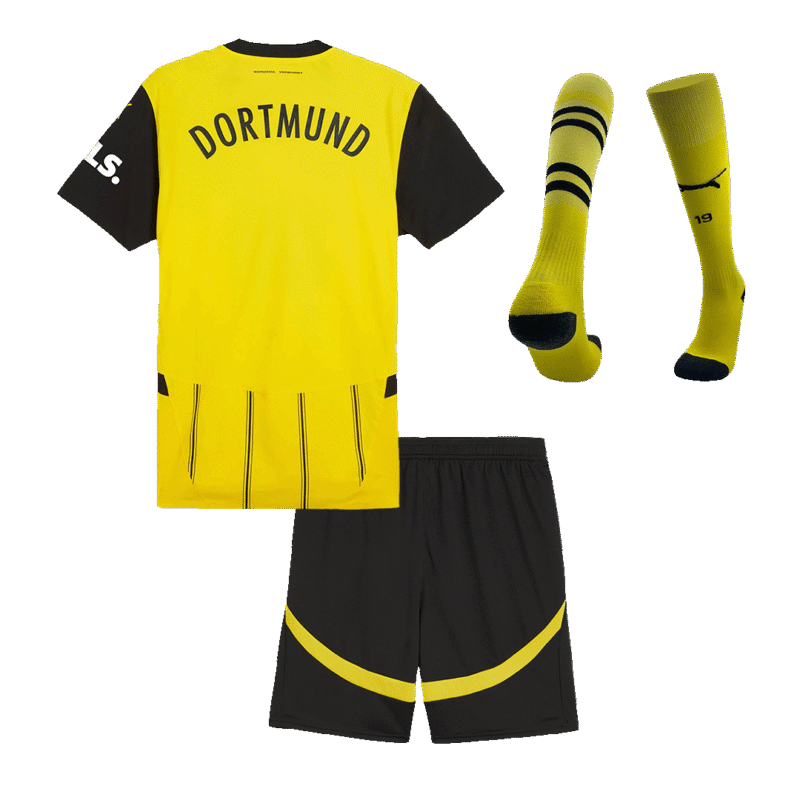 Borussia Dortmund Home Kids Soccer Jerseys Full Kit 2024/25