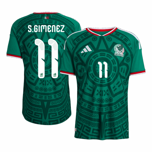 627146_1 Mexico S.GIMENEZ #11 Home Soccer Jersey Authentic 2026