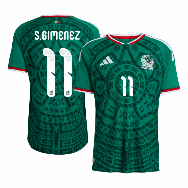 627146_1 Mexico S.GIMENEZ #11 Home Soccer Jersey Authentic 2026