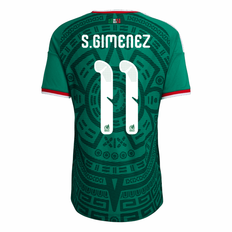 627146_3 Mexico S.GIMENEZ #11 Home Soccer Jersey Authentic 2026