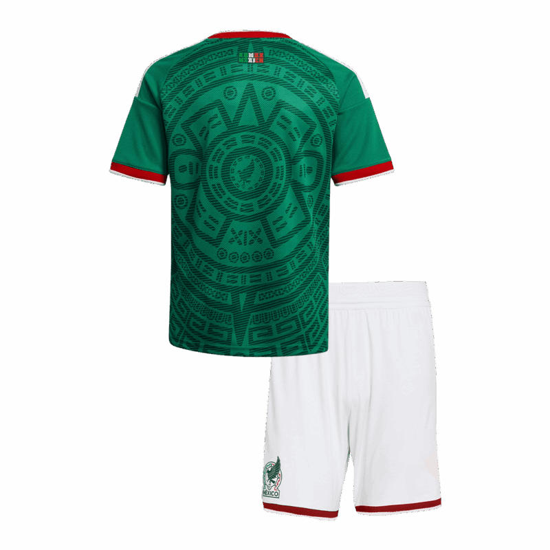 Kid's Mexico Home Soccer Jersey Kit(Jersey+Shorts) 25/26 Green