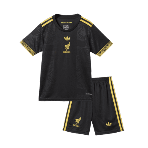 Mexico Third Away Kids Soccer Jerseys Kit 2025 - Gold Cup