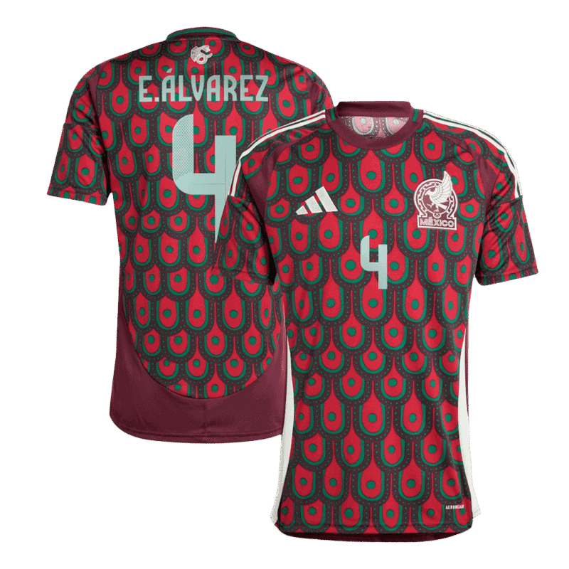 E.ÁLVAREZ #4 Mexico Home Soccer Jersey Copa America 2024