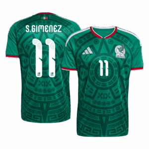 627099_1 S.GIMENEZ#11 Mexico Home Soccer Jersey World Cup 2026 Green