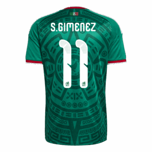 627099_3 S.GIMENEZ#11 Mexico Home Soccer Jersey World Cup 2026 Green