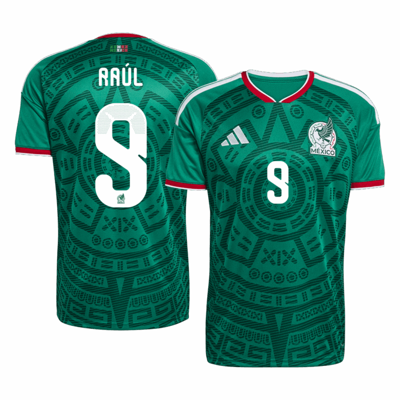 627118_1 Raúl#9 Mexico Home Soccer Jersey World Cup 2026 Green