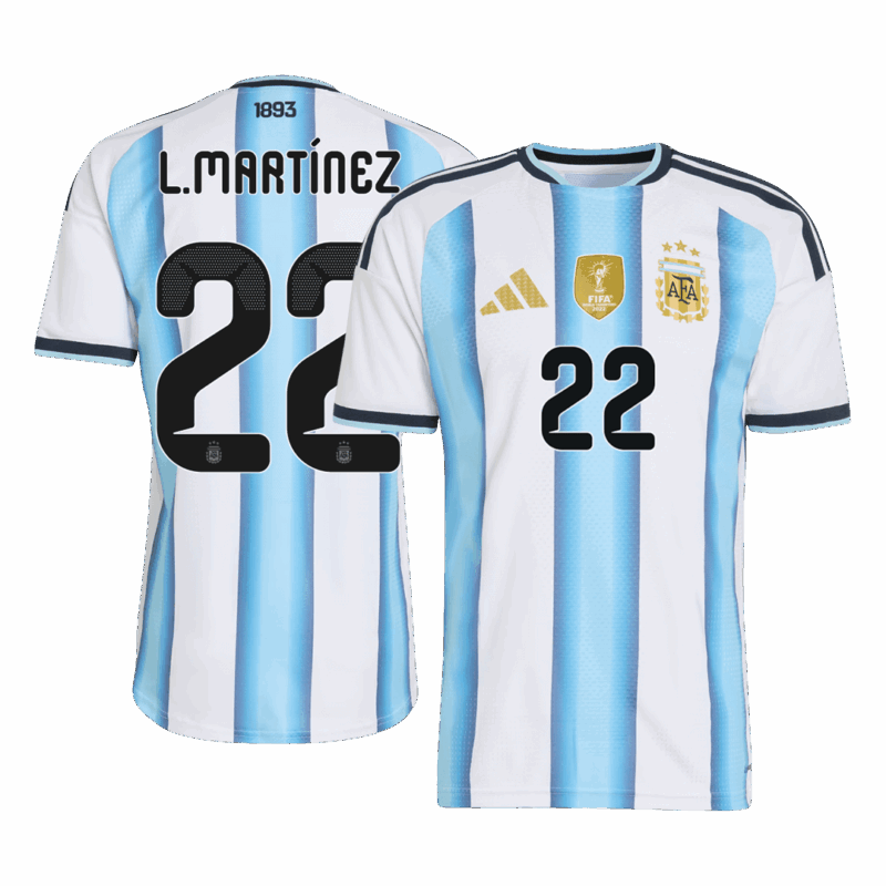 Argentina L.MARTÍNEZ #22 Home Soccer Jersey Authentic 2026