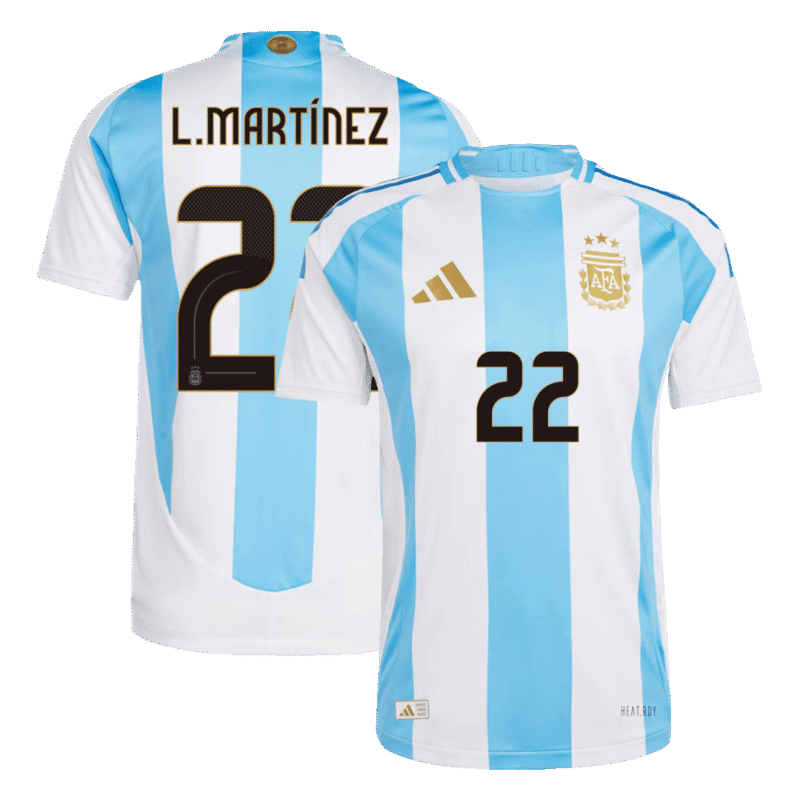 L.MARTÍNEZ #22 Argentina Home Authentic Soccer Jersey 2024