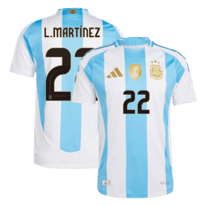 L.MARTÍNEZ #22 Argentina Home Authentic Soccer Jersey 2024