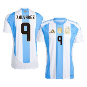 J.ALVAREZ #9 Argentina Home Soccer Jersey 2024