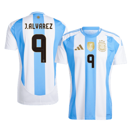 J.ALVAREZ #9 Argentina Home Soccer Jersey 2024