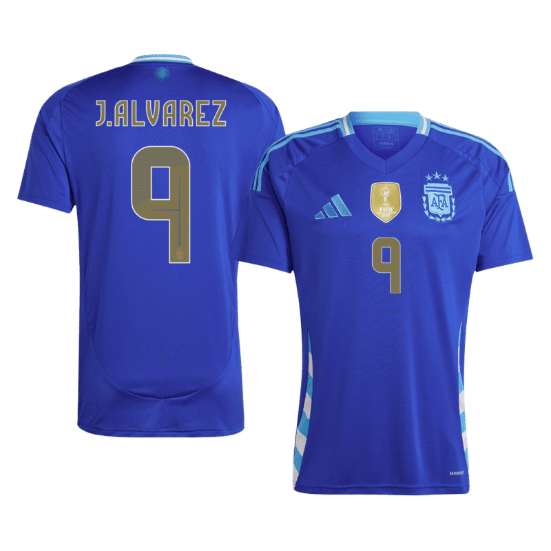 J.ALVAREZ #9 Argentina Away Soccer Jersey 2024