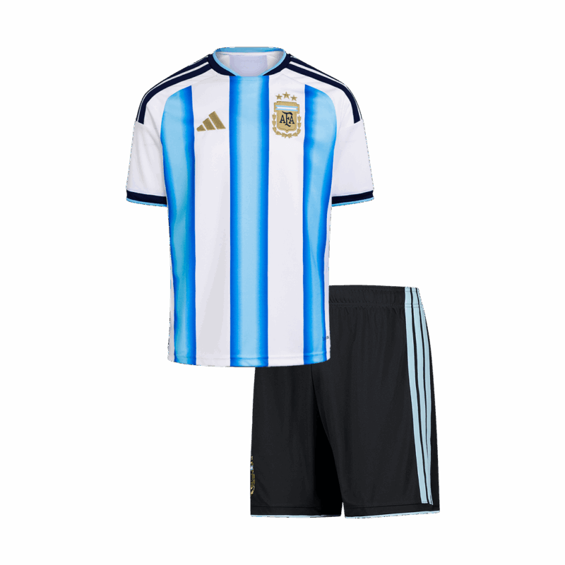 Kid's Argentina Home Soccer Jersey Kit(Jersey+Shorts) 25/26 Blue&White