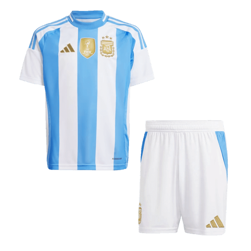 Argentina Home Kids Soccer Jerseys Kit 2024