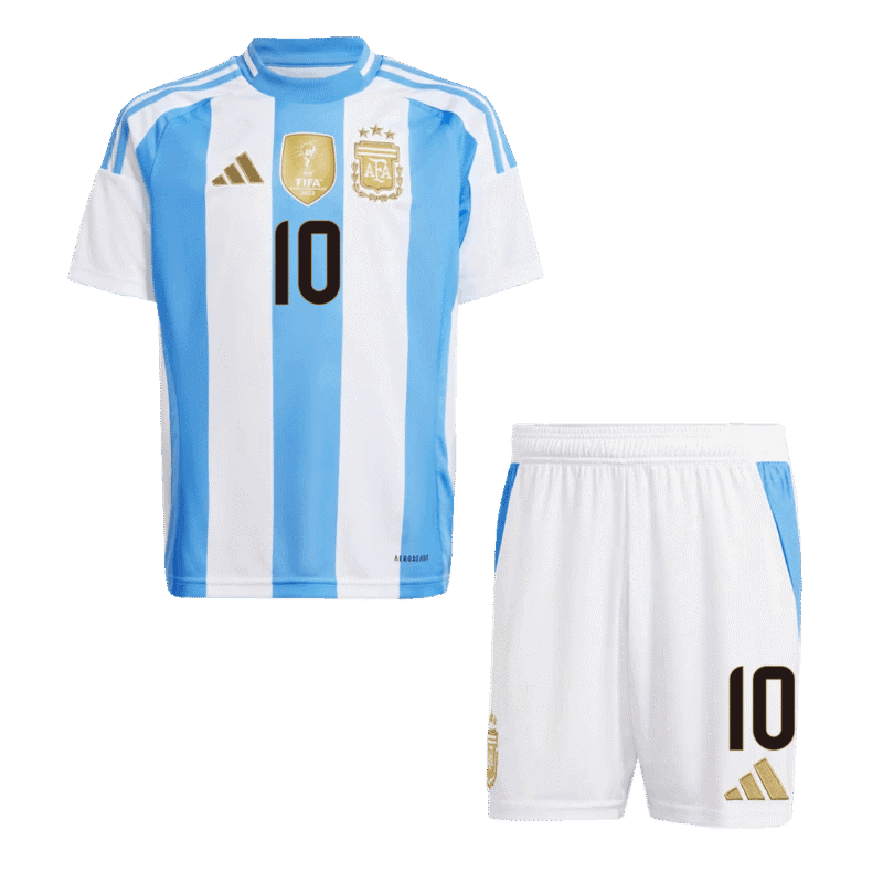 MESSI #10 Argentina Home Kids Soccer Jerseys Kit 2024