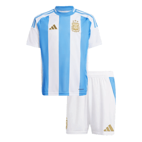 Argentina Home Kids Soccer Jerseys Kit Copa America 2024