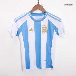 Argentina Home Kids Soccer Jerseys Kit Copa America 2024