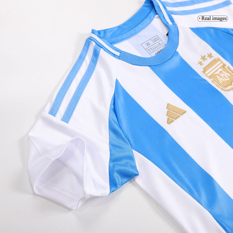Argentina Home Kids Soccer Jerseys Full Kit Copa America 2024