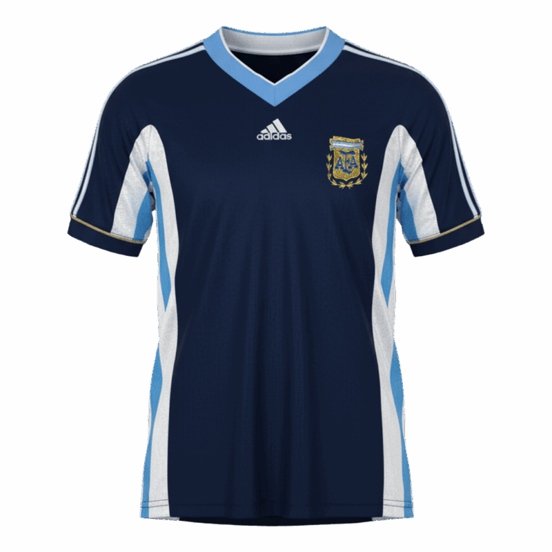 Argentina Away Soccer Jersey Retro 1998