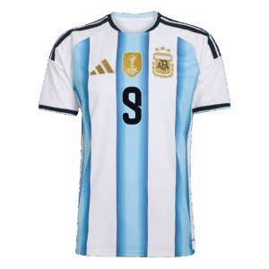 J.ÁLVAREZ #9 Argentina Home Soccer Jersey World Cup 2026 Blue&White