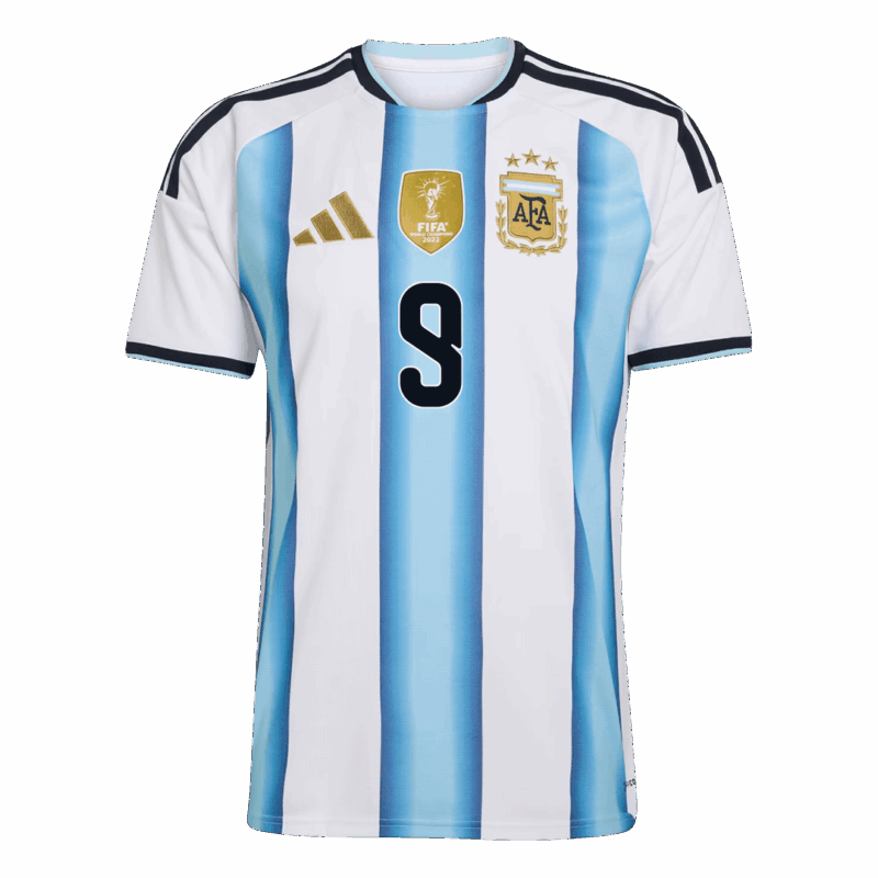 J.ÁLVAREZ #9 Argentina Home Soccer Jersey World Cup 2026 Blue&White