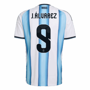 J.ÁLVAREZ #9 Argentina Home Soccer Jersey World Cup 2026 Blue&White