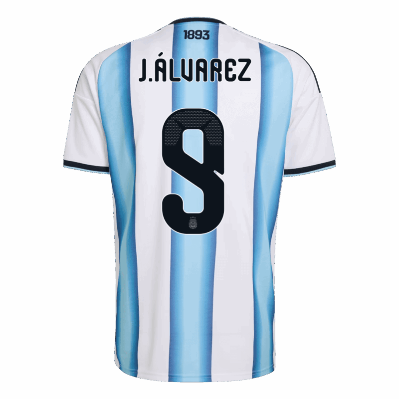 J.ÁLVAREZ #9 Argentina Home Soccer Jersey World Cup 2026 Blue&White