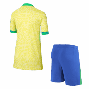 Kids Brazil Home Soccer Jersey Kit (Jersey+Shorts) COPA AMÉRICA 2024