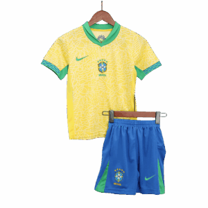 Kids Brazil Home Soccer Jersey Kit (Jersey+Shorts) COPA AMÉRICA 2024